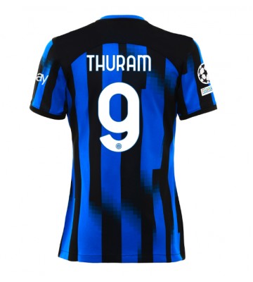 Inter Milan Marcus Thuram #9 Replika Hjemmebanetrøje Dame 2023-24 Kortærmet